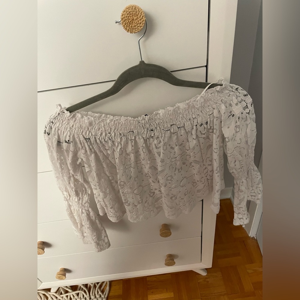 Zara off-shoulder crop top